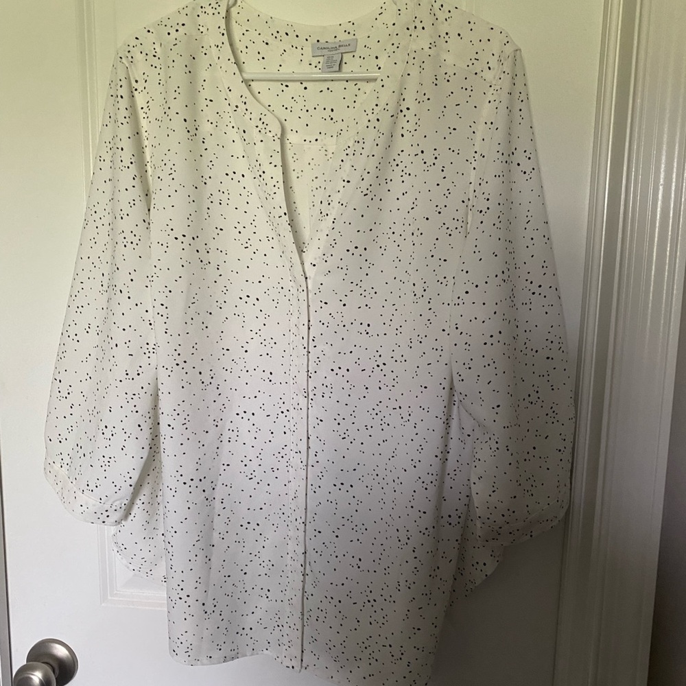 Black dot business casual shirt